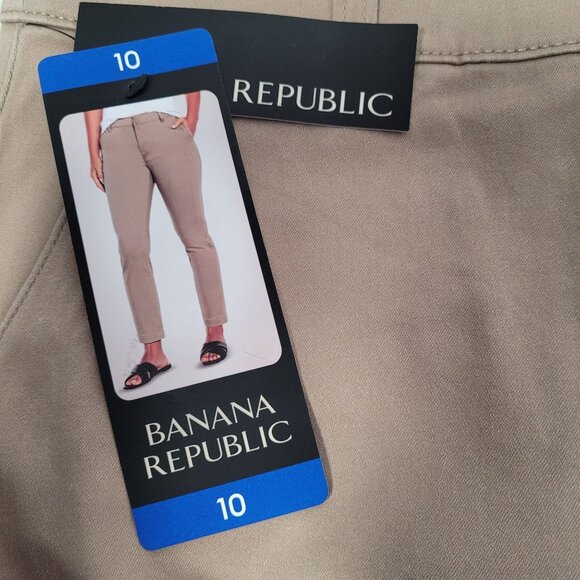 Banana Republic Women's Cropped Chino Pants Beige Size 10 - Picture 6 of 12
